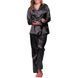 Жіноча піжама з атласу, Атласний жіночий комплект, Піжама атласна зі штанами, L M-1237 фото 3