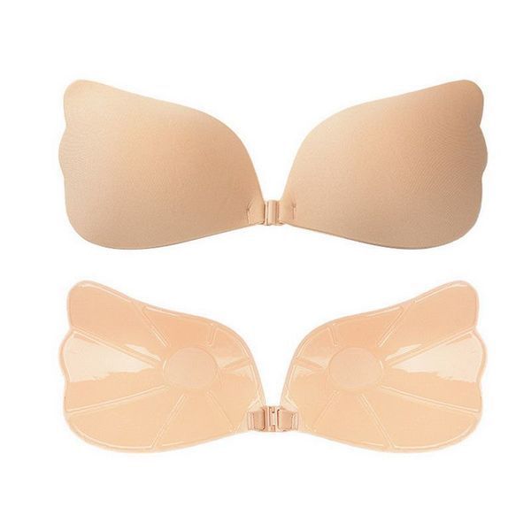 Невидимый бюстгальтер Fly-Bra, Силиконовый бюст без бретелек, Флай бра Волны, Лифчик самоклеющийся без бретелей Бежевый, D FlyBra-1003 фото