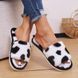Якісні домашні тапочки жіночі Серцепад чорні відкриті капці з коротким хутром для дому, розмір 36-37 Kapci-2000 фото 4